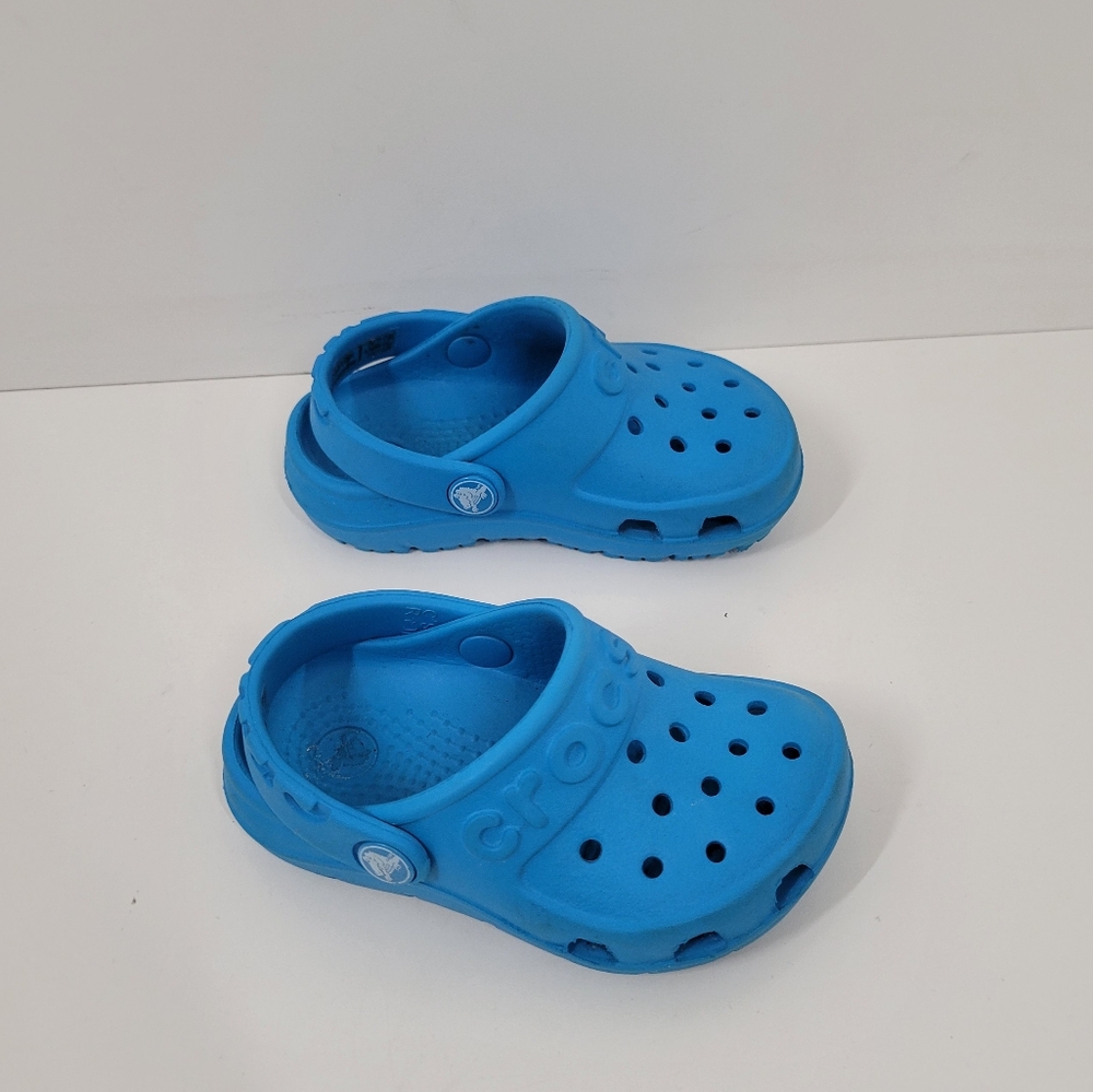 Crocs Blue Slip On Clogs Shoes Child Toddler Size 4C